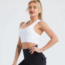 Sports-BH med hoodie i hvit