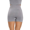 High waisted sexy biker shorts i grå