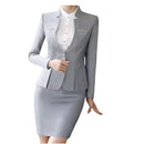 2 delt kontorklær i grå farge