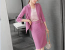 2 delt elegant dress i laventer rosa