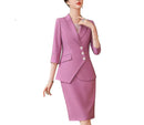 2 delt elegant dress i laventer rosa